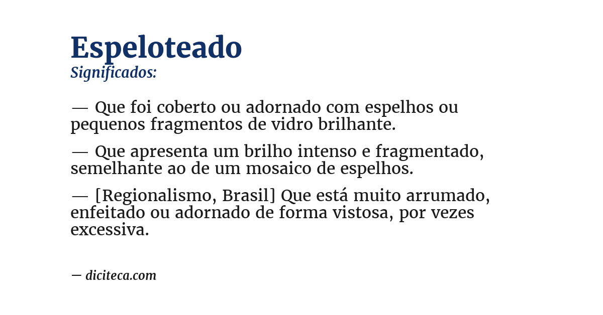 Significado de espeloteado