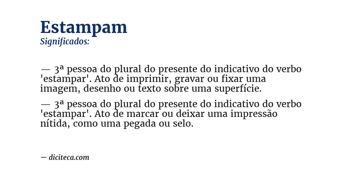 Significado de estampam
