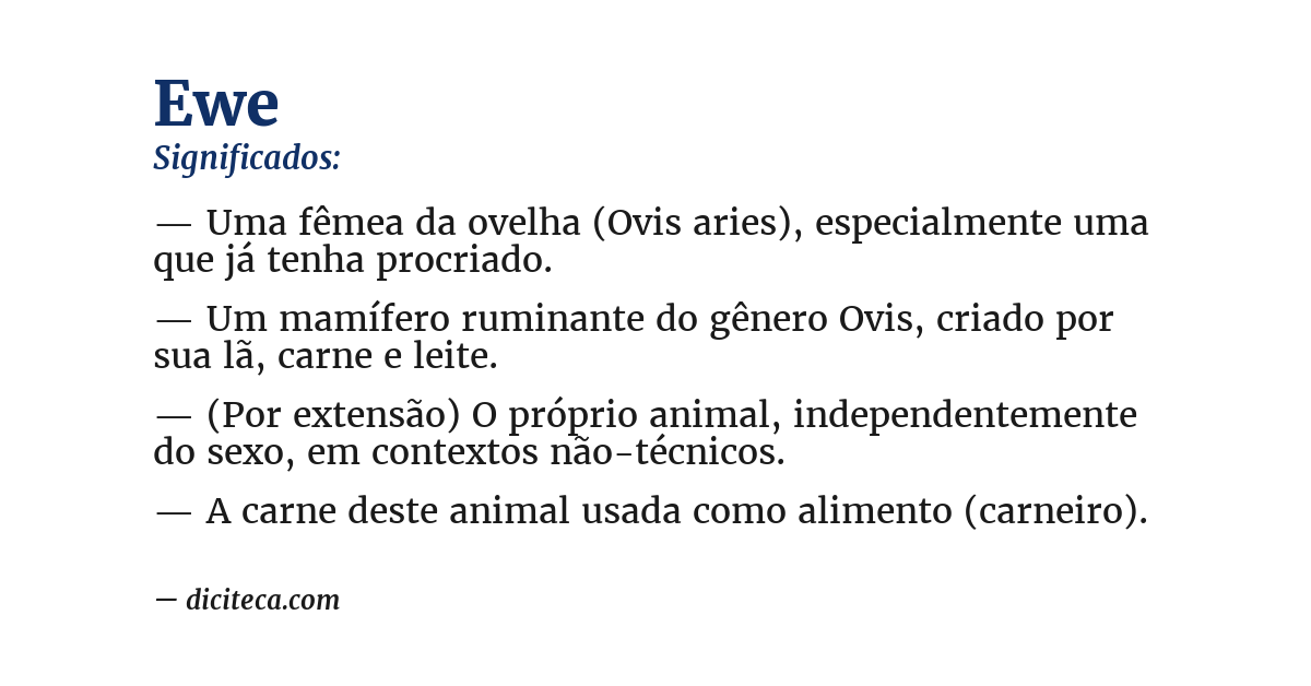 Significado de ewe