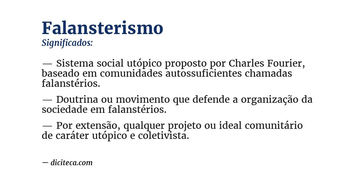 Significado de falansterismo