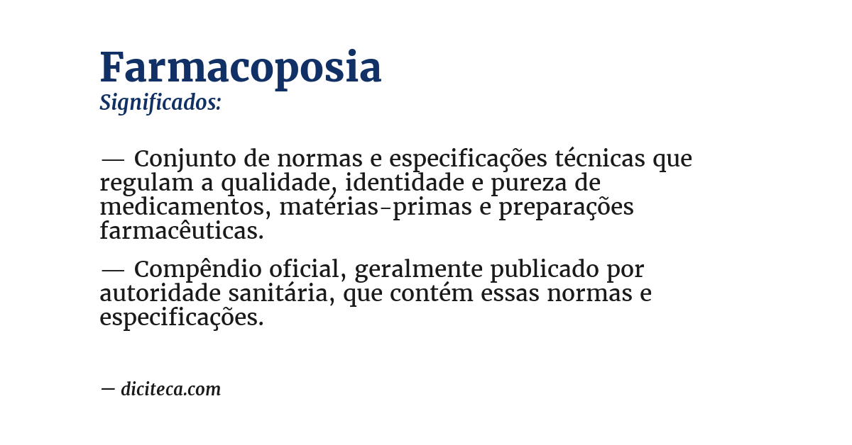 Significado de farmacoposia