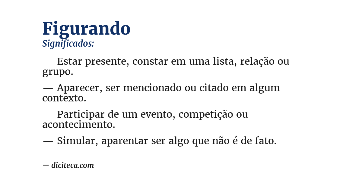 Significado de figurando