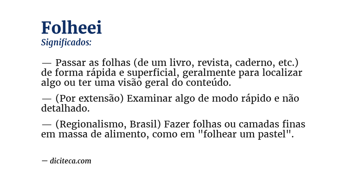 Significado de folheei