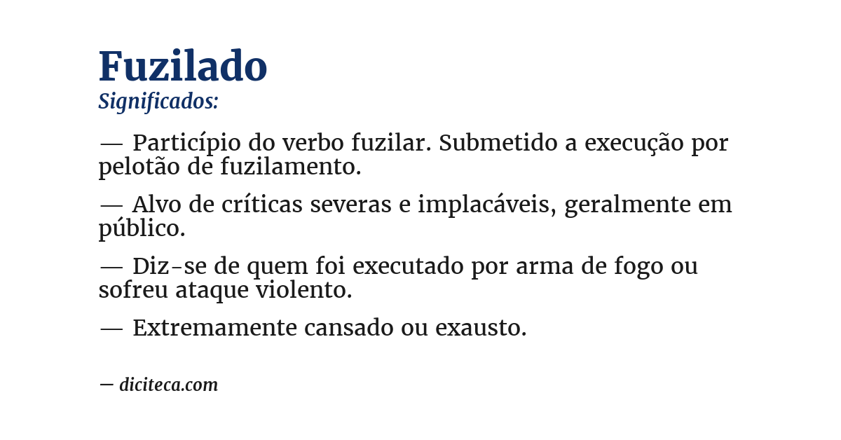 Significado de fuzilado