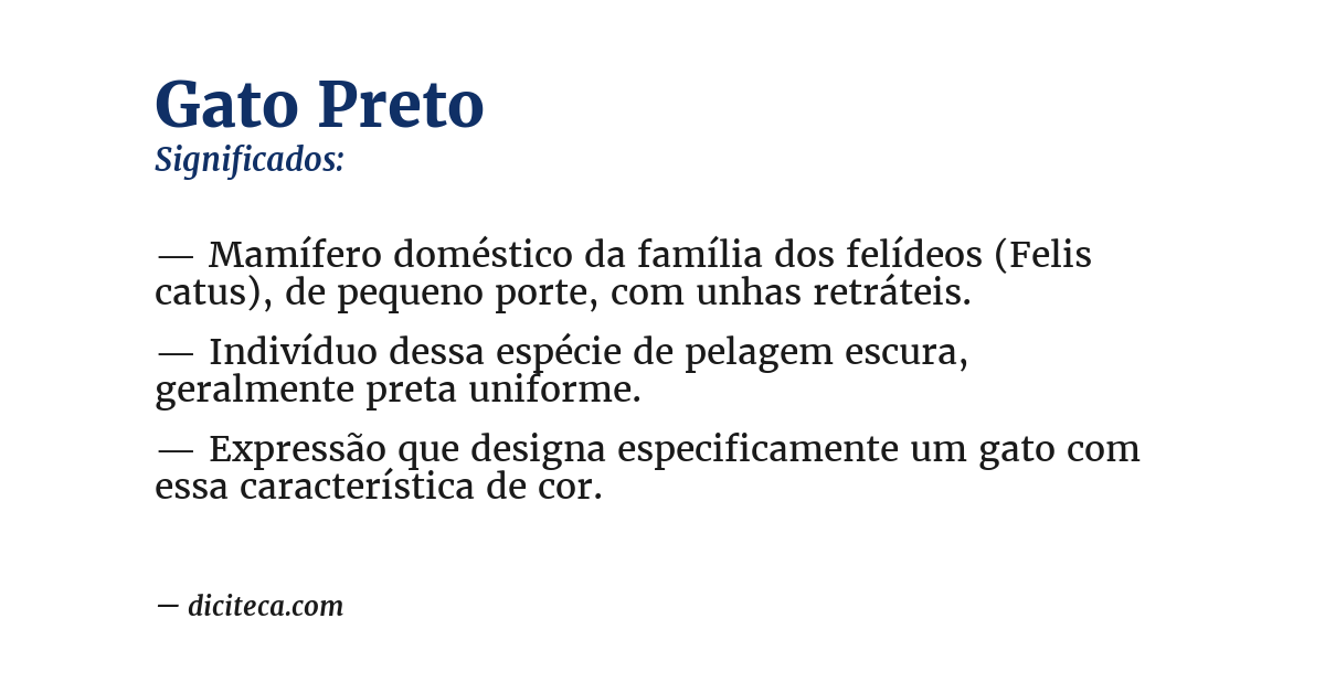 Significado de gato preto