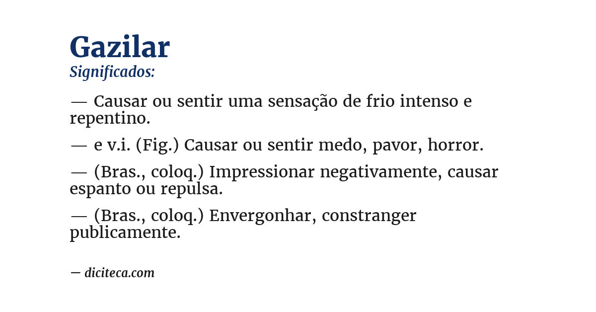 Significado de gazilar