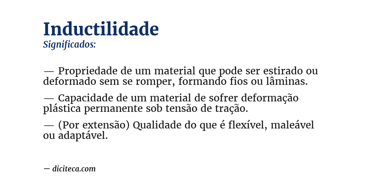 Significado de inductilidade