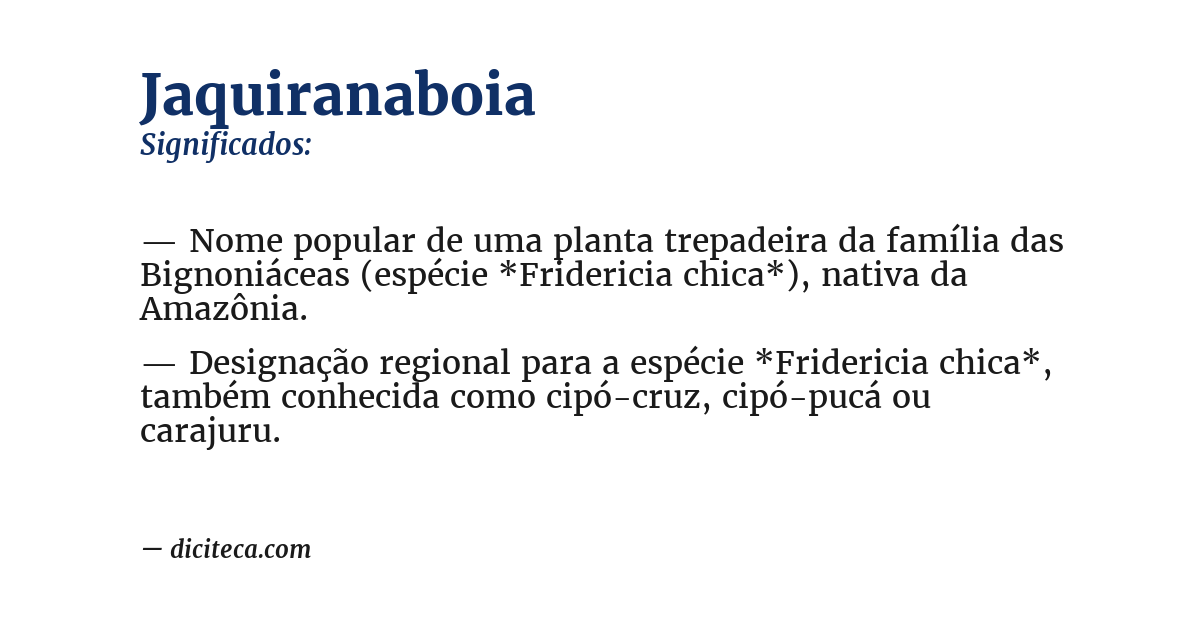Significado de jaquiranaboia