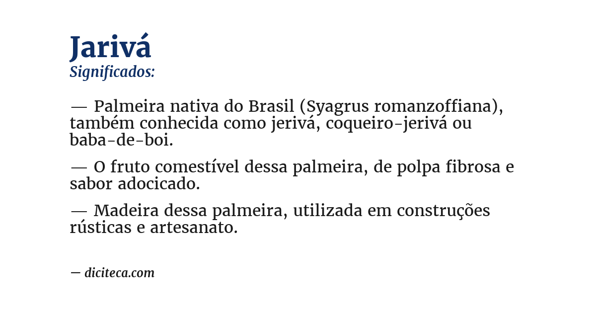 Significado de jarivá