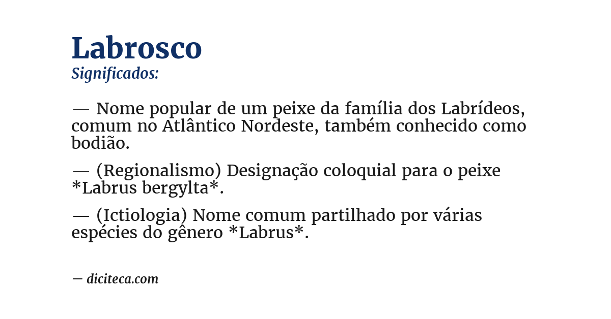 Significado de labrosco