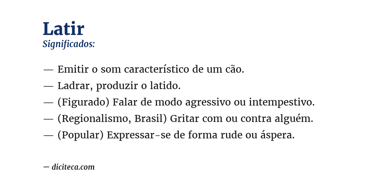 Significado de latir