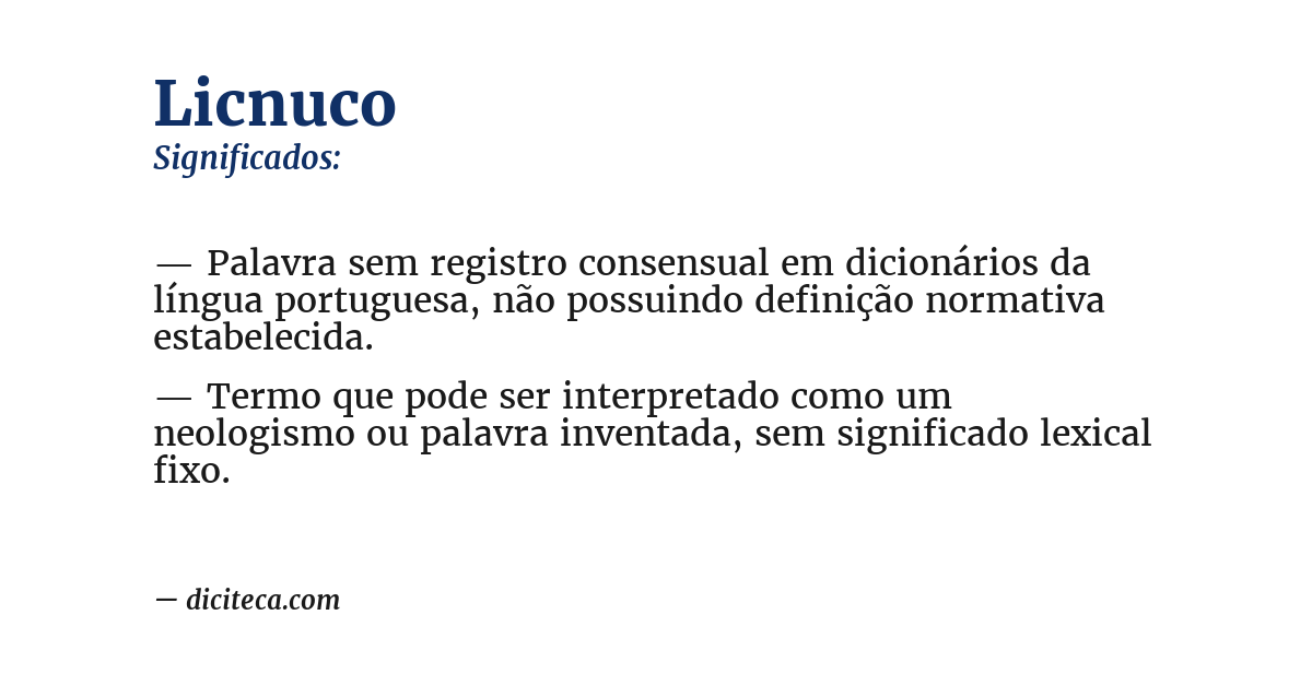 Significado de licnuco