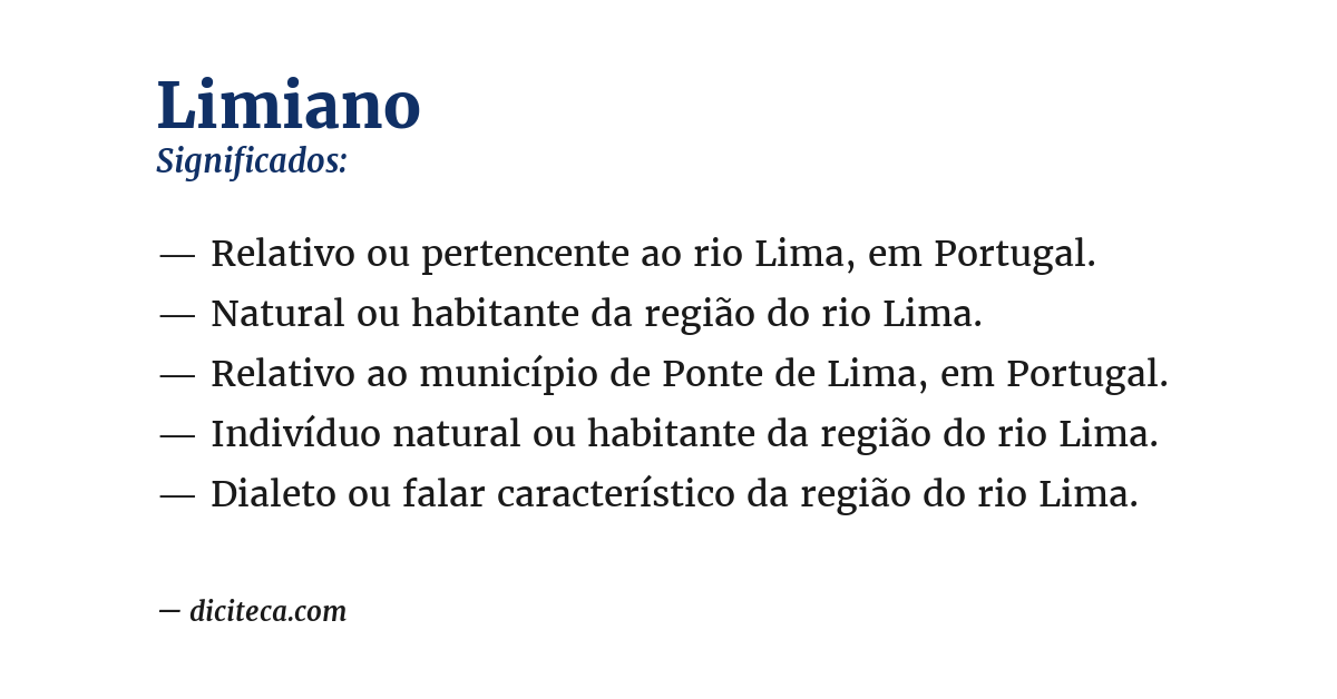 Significado de limiano