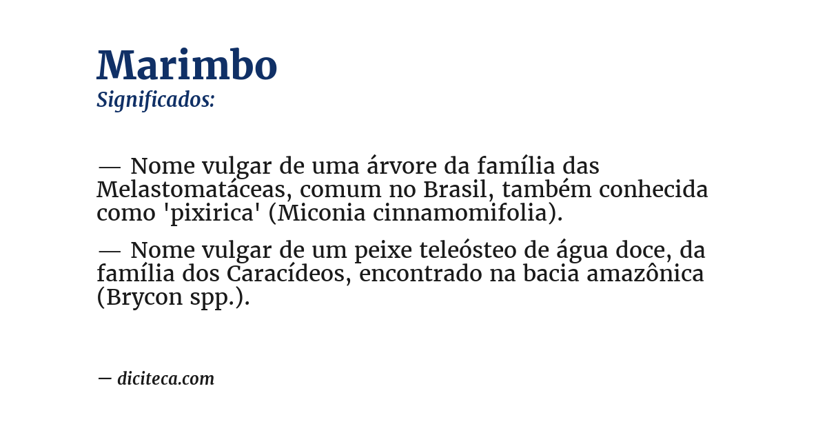 Significado de marimbo