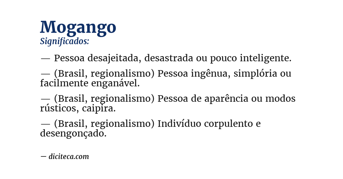 Significado de mogango