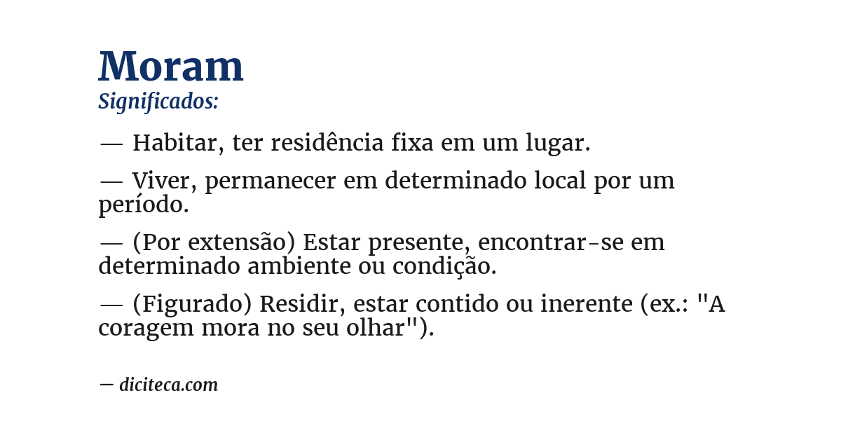 Significado de moram