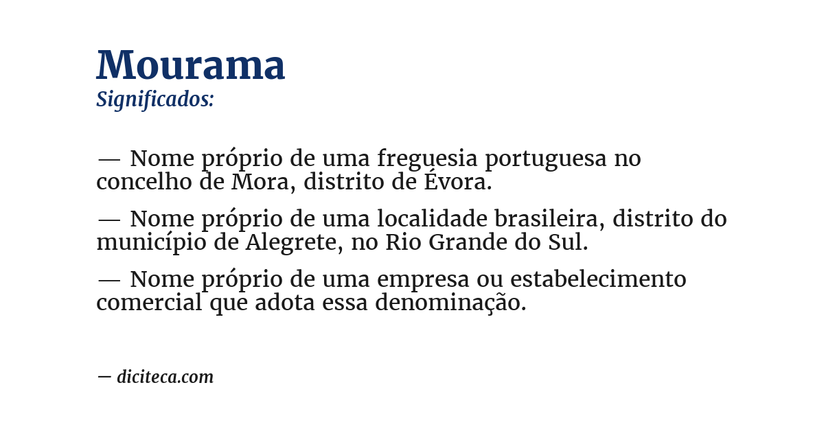Significado de mourama