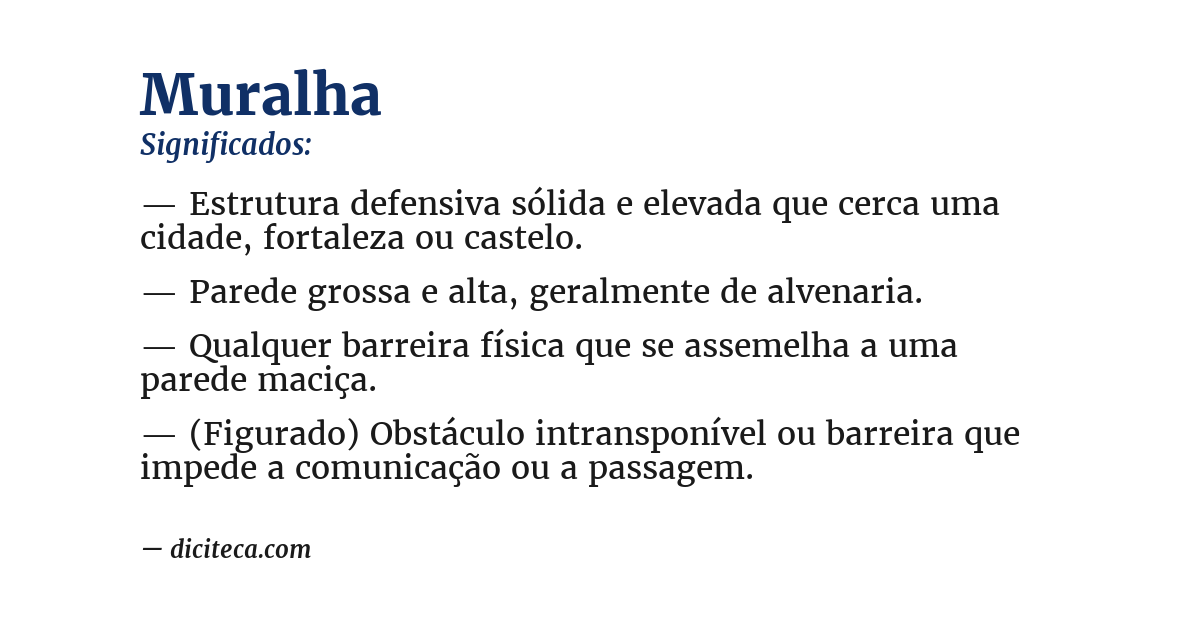 Significado de muralha