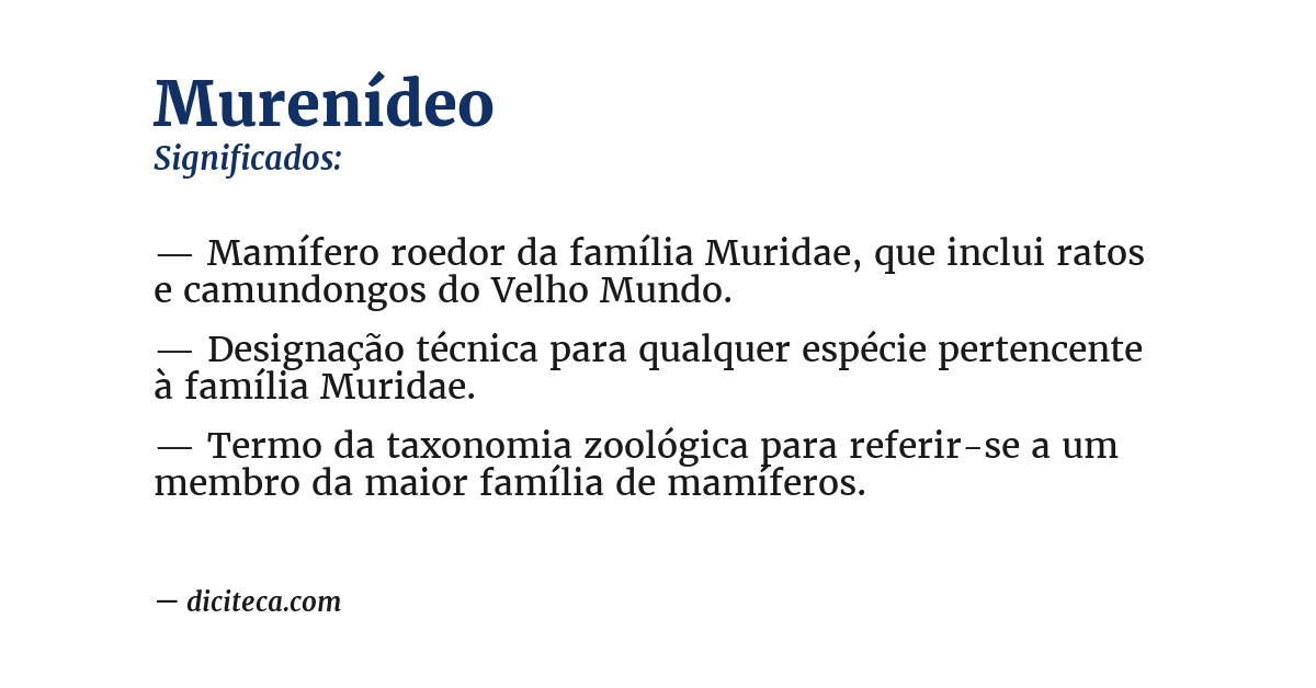 Significado de murenídeo