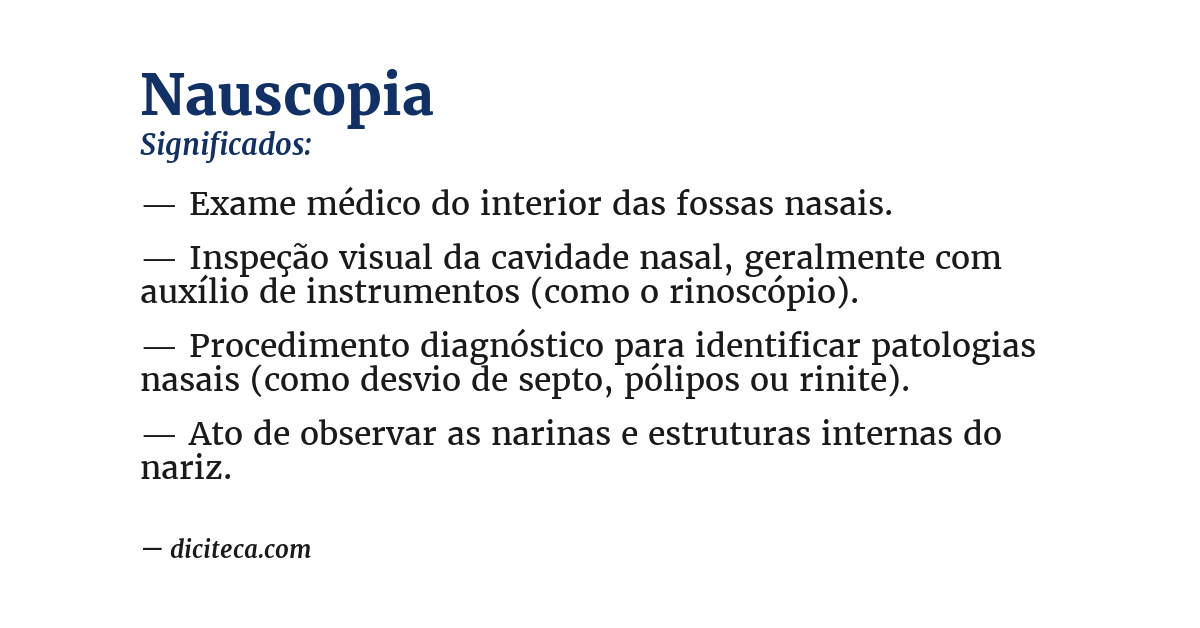 Significado de nauscopia