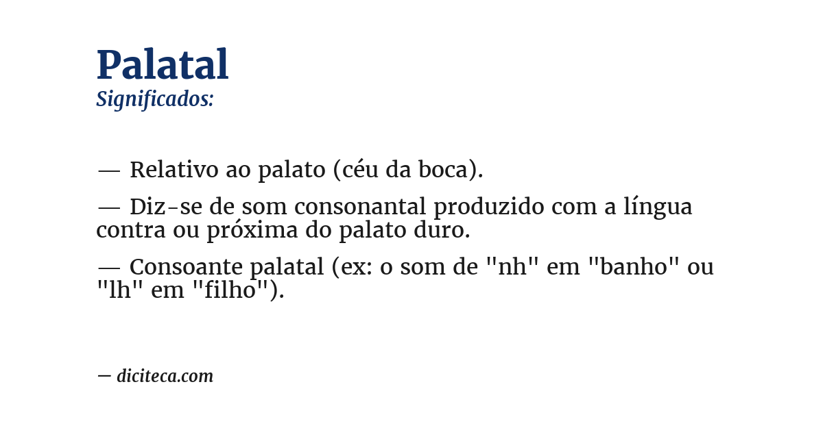 Significado de palatal