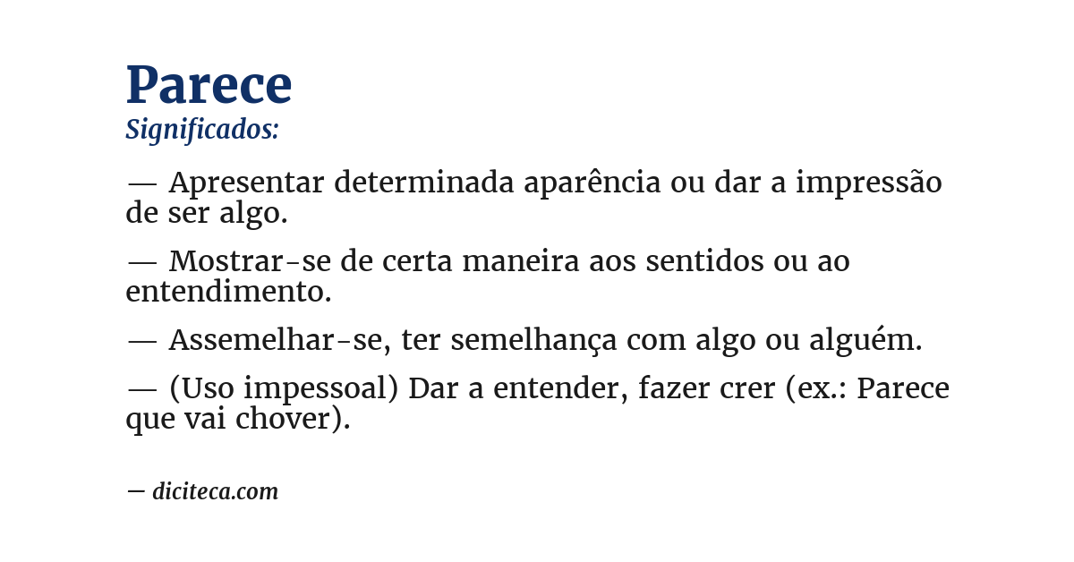 Significado de parece