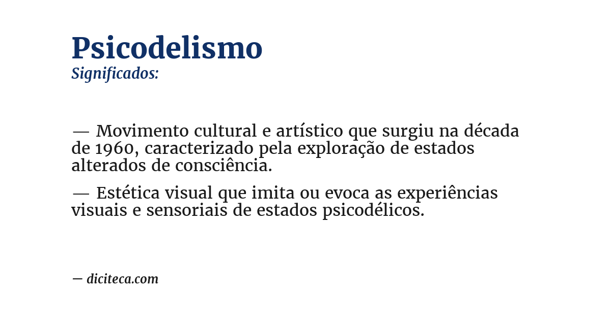 Significado de psicodelismo