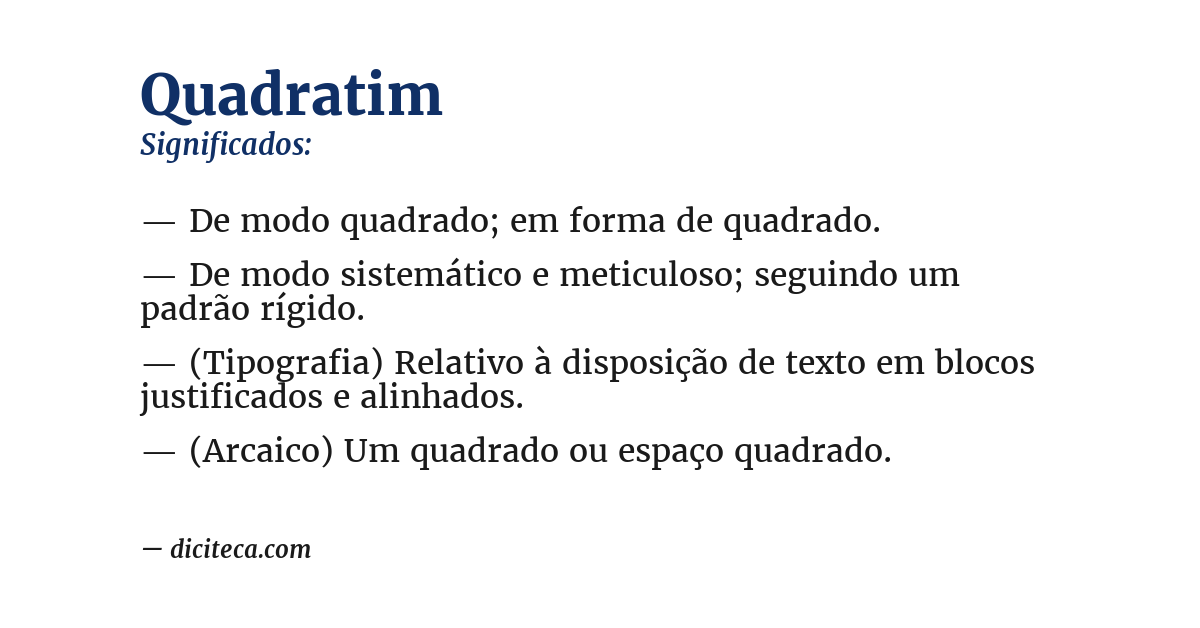 Significado de quadratim