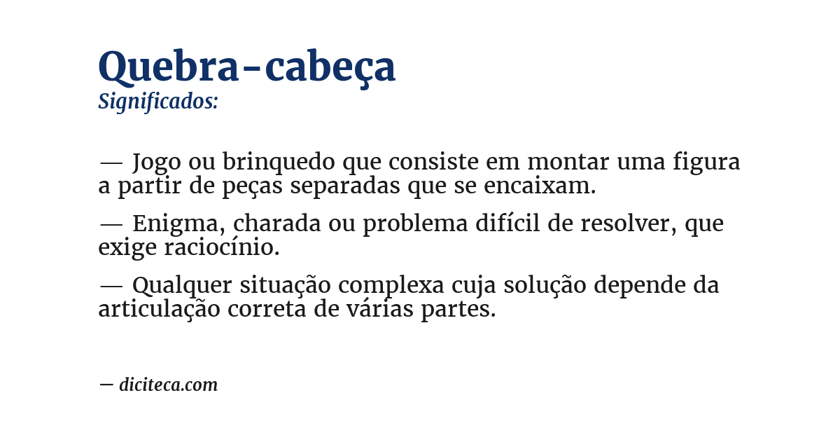 Significado de quebra-cabeça