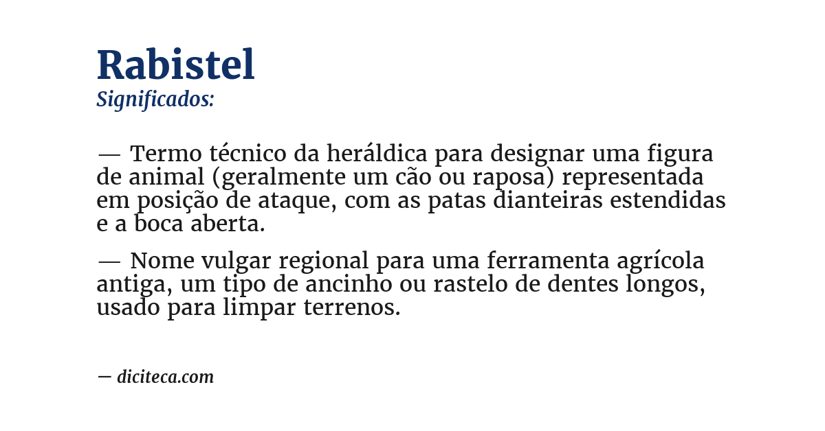 Significado de rabistel