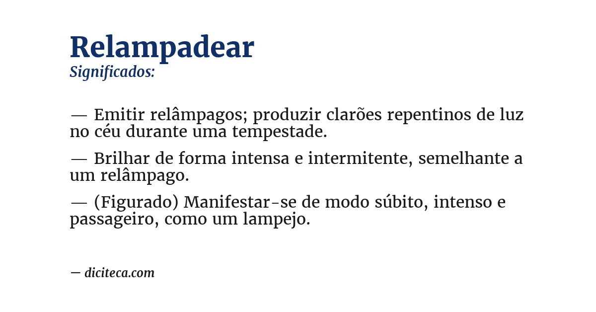 Significado de relampadear