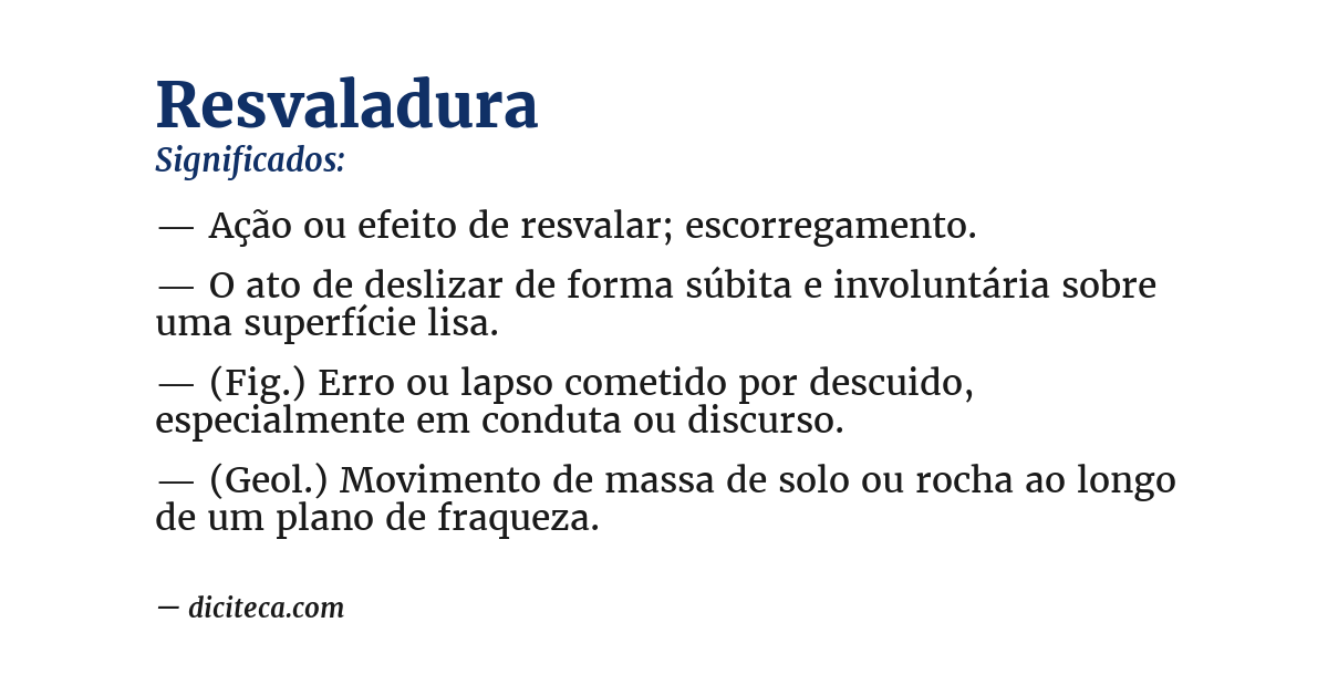 Significado de resvaladura