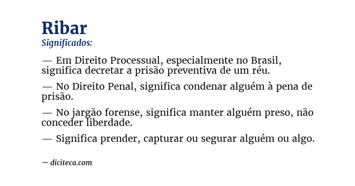 Significado de ribar