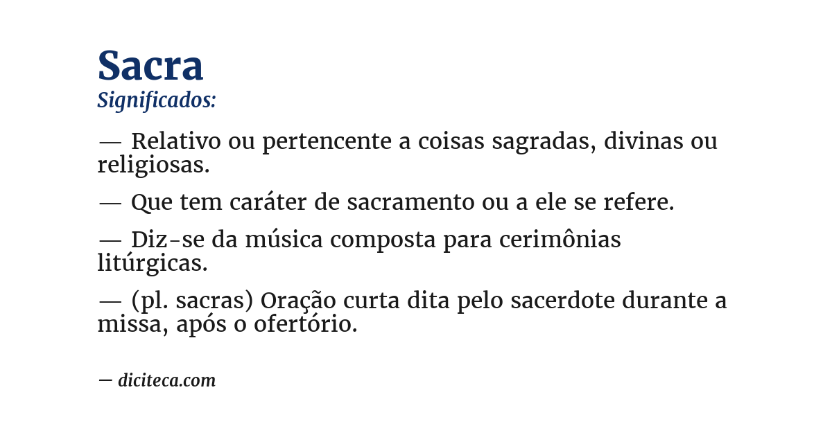 Significado de sacra