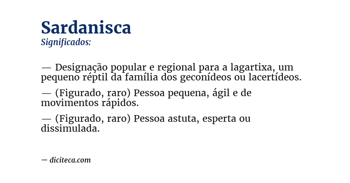 Significado de sardanisca