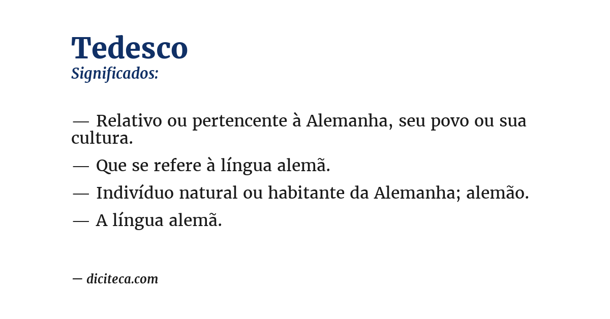 Significado de tedesco
