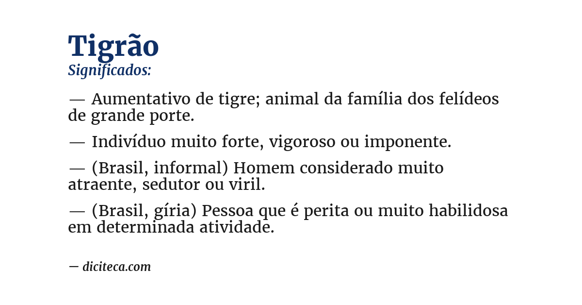 Significado de tigrão