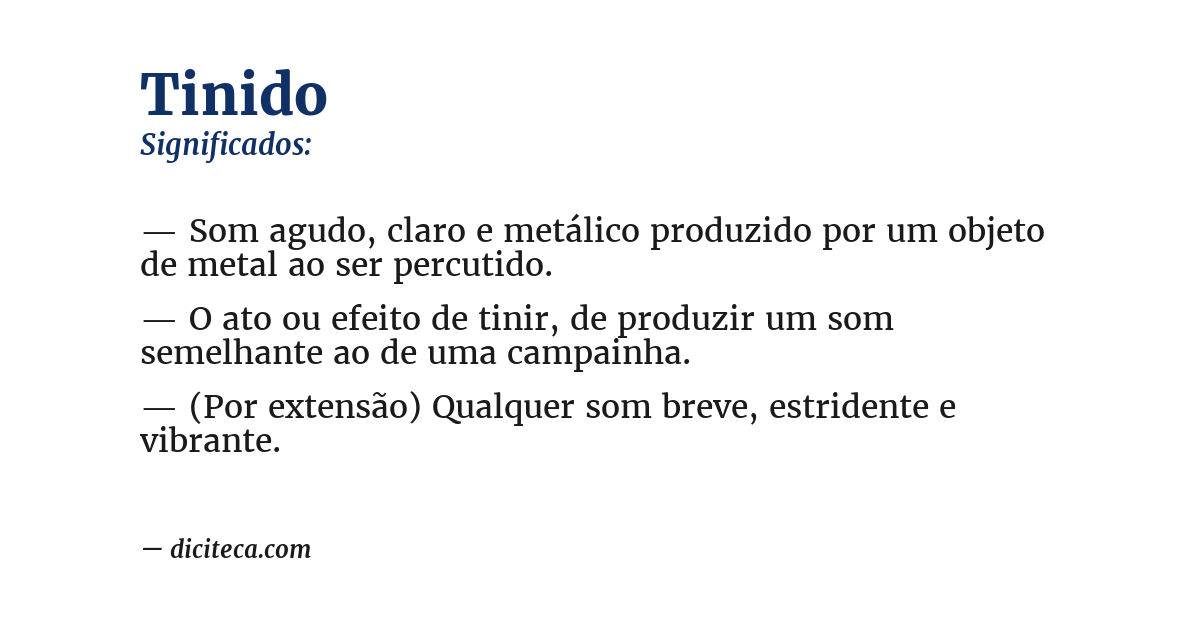 Significado de tinido