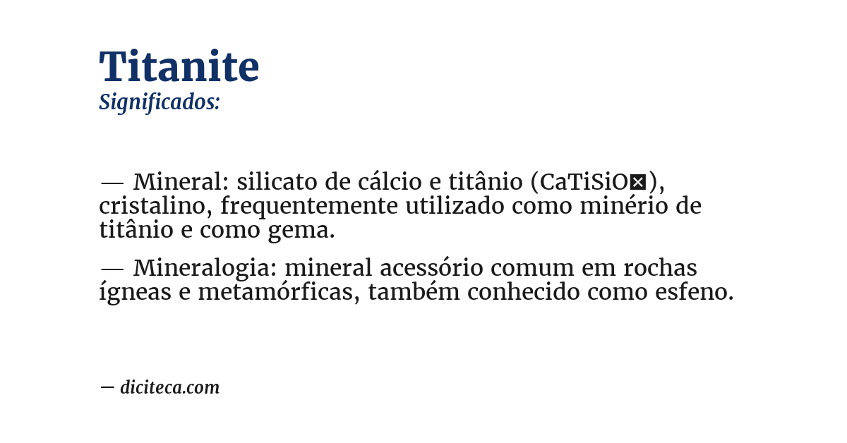 Significado de titanite