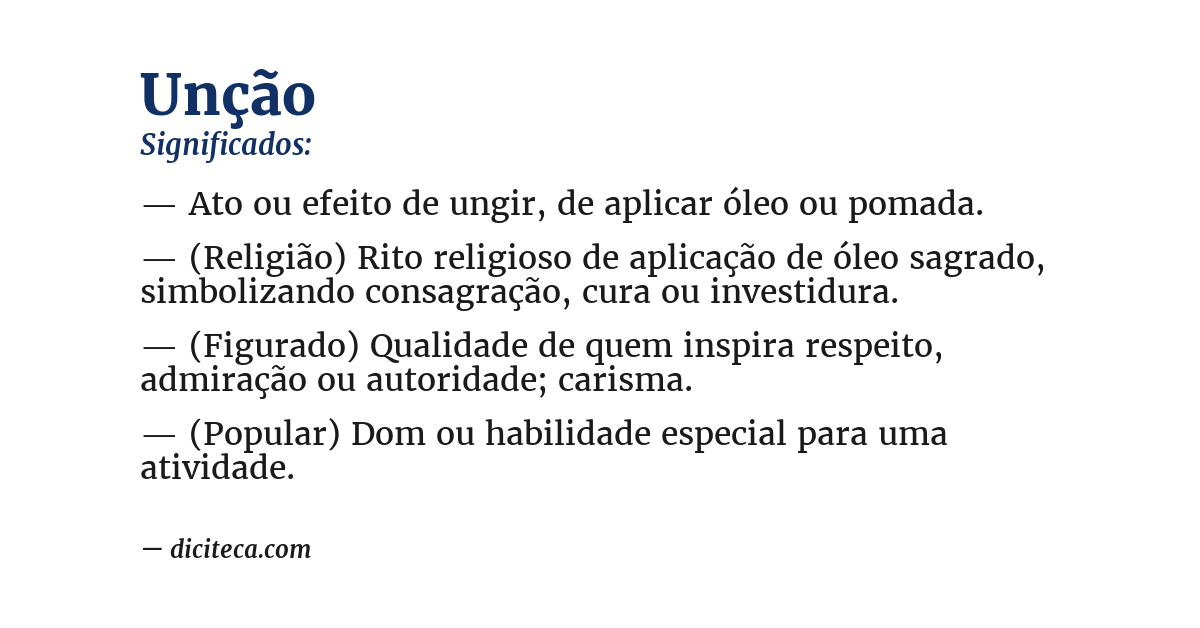 Significado de unção