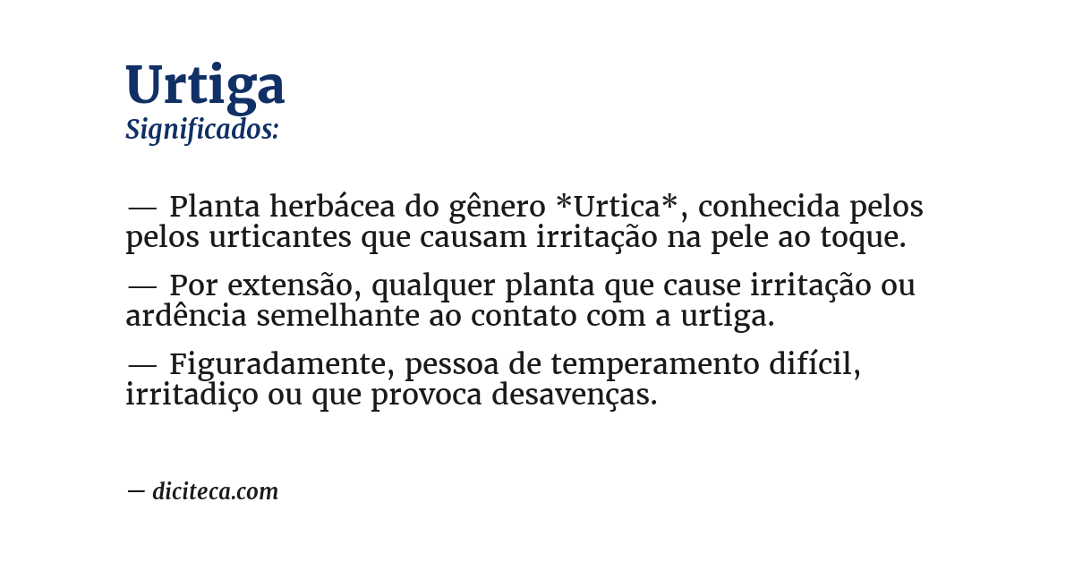 Significado de urtiga