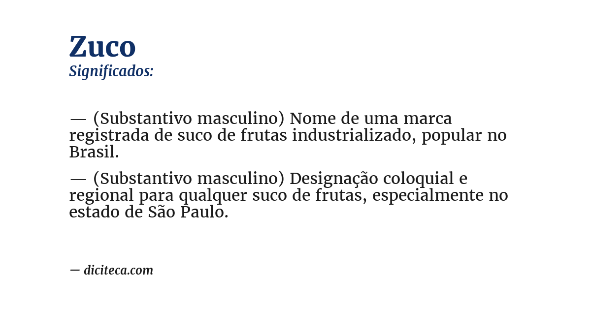 Significado de zuco