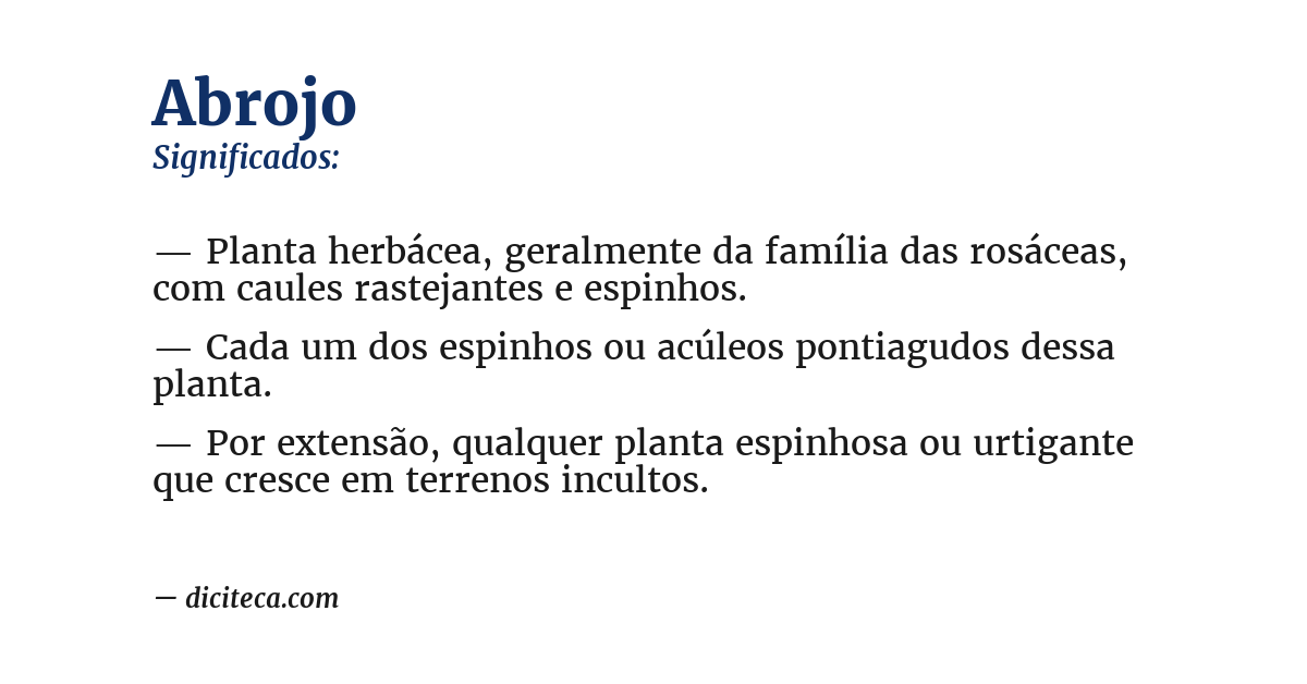 Significado de abrojo