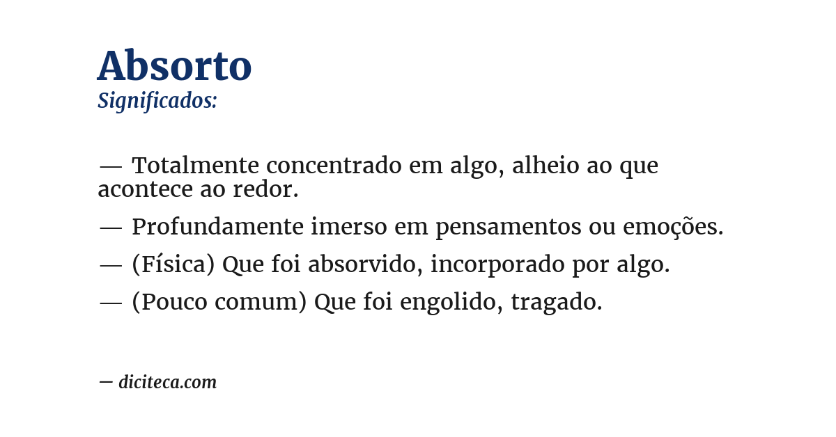 Significado de absorto