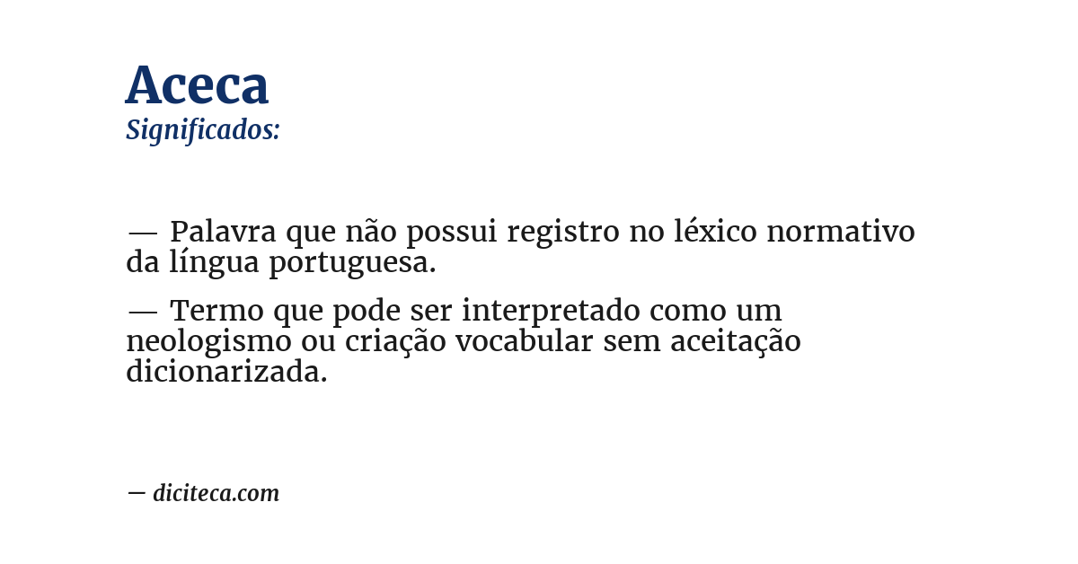 Significado de aceca