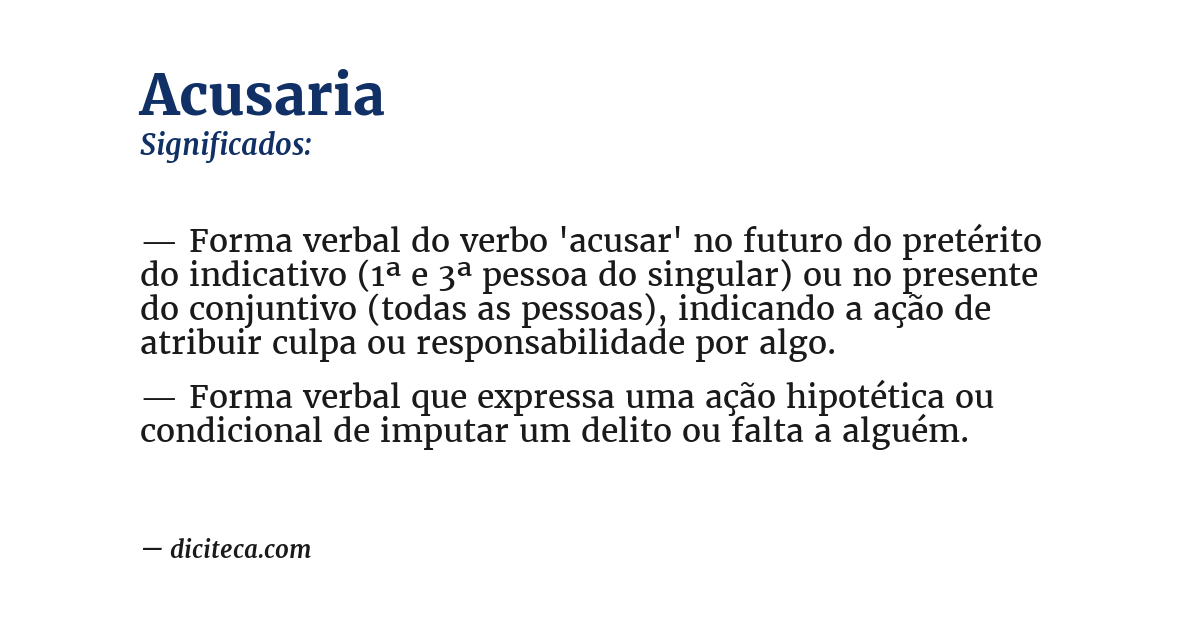 Significado de acusaria