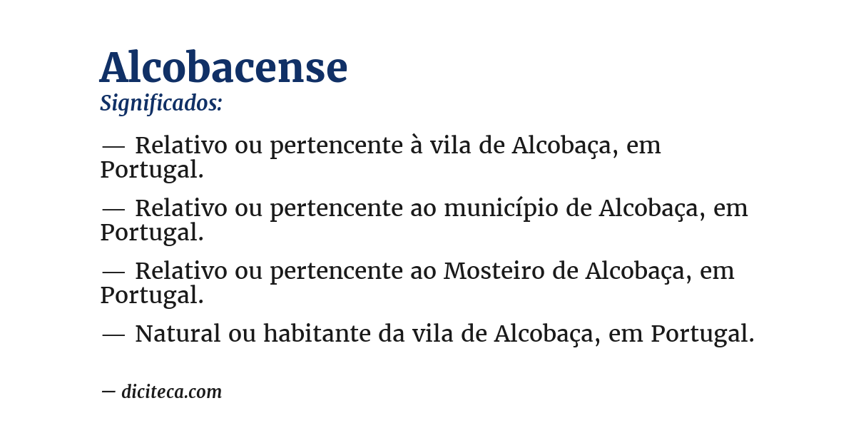Significado de alcobacense