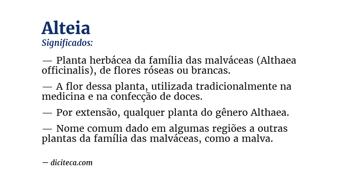 Significado de alteia