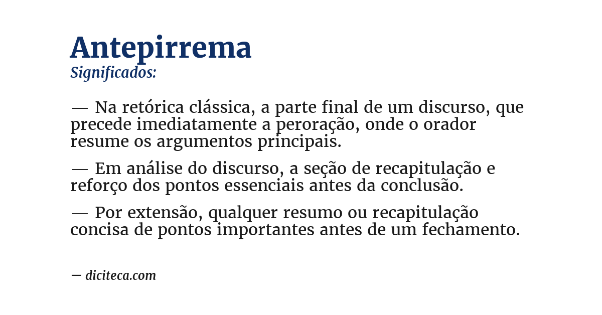 Significado de antepirrema