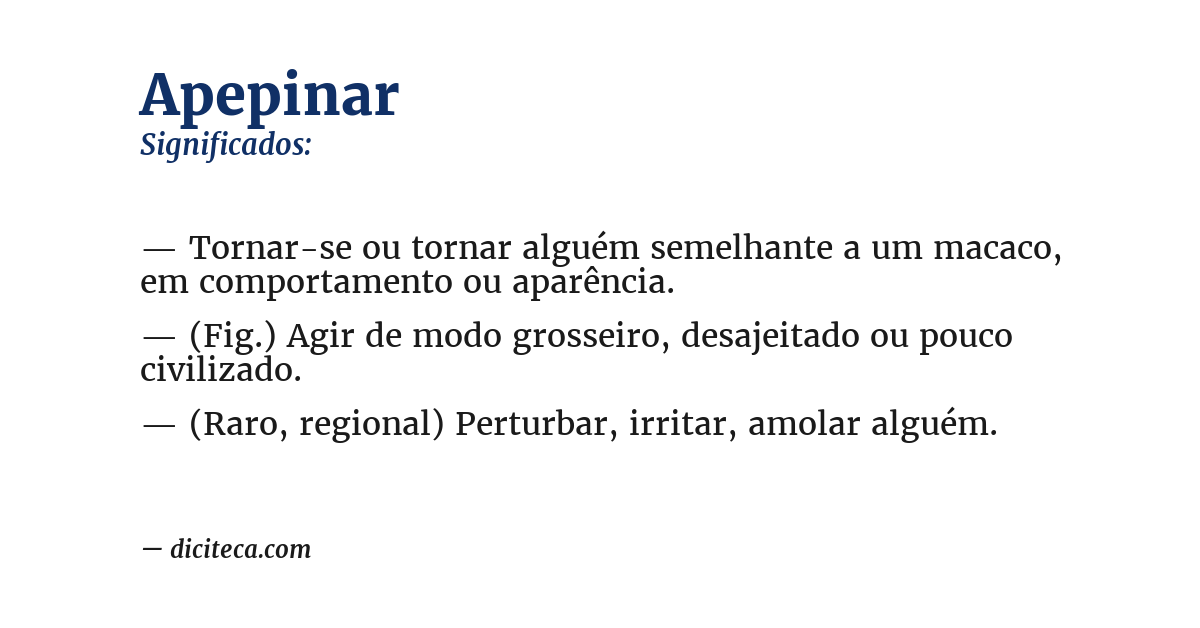 Significado de apepinar